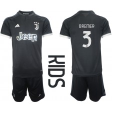 Juventus Gleison Bremer #3 Tredjedraktsett Barn 2023-24 Kortermet (+ korte bukser)